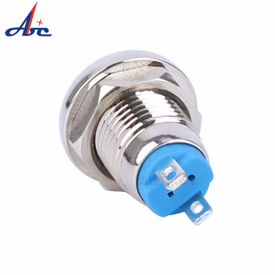 8mm Domed Head Solder Terminal Momentary 1no Mini Waterproof Momentary on off Electrical Metal Push Button Switch 1