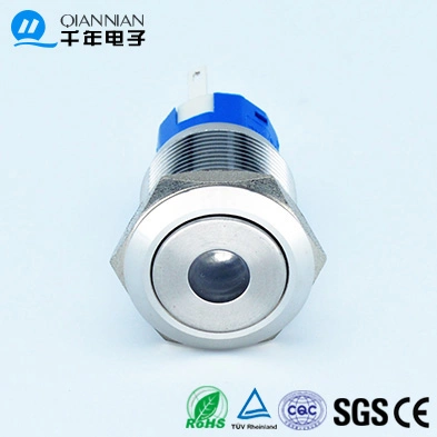 Qn 12mm 16mm 19mm 22mm 25mm 30mm Momentary Latching DC 12V LED Waterproof Metal Push Button Switch