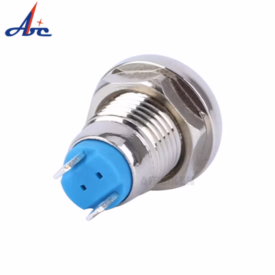 8mm Domed Head Solder Terminal Momentary 1no Mini Waterproof Momentary on off Electrical Metal Push Button Switch 1