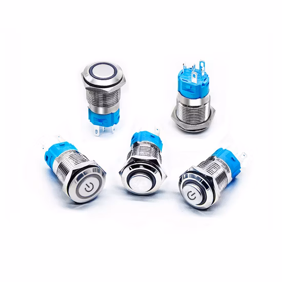 Metal on off Reset IP67 Push Button Illuminated Switch Waterproof 12mm