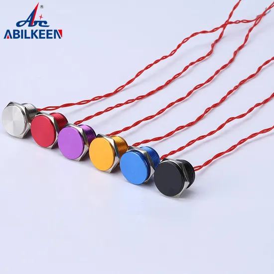 30mm 4 Positions Flat Head Tri-Color Ledlight Normally Open Stainless Steel Push Button Switch Manufacturers
