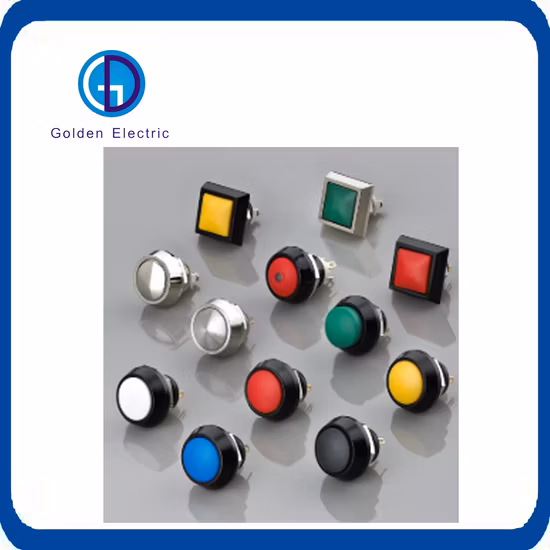 12mm on off Flat High Momentary Waterproof 12V Power Metal Push Button Switch
