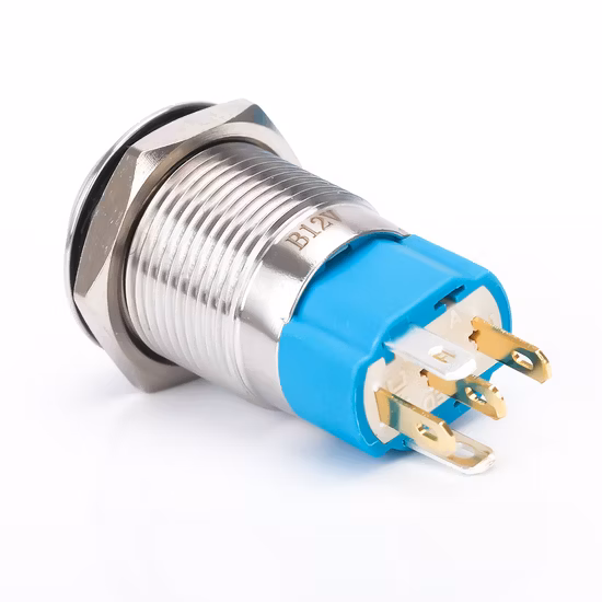 Qiannian 25mm Momentary/Latching 1no1nc/2no2nc 5A 250VAC Pin Domed Head Metal Push Button Electrical Switches