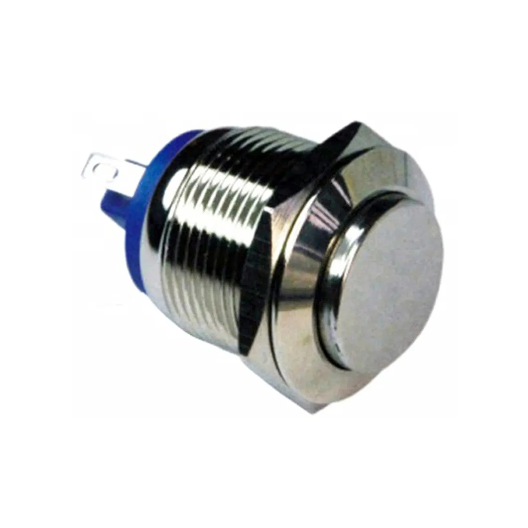 Domed 1no Miniature 2pin IP65 Waterproof Momentary 8mm Push Button Switch