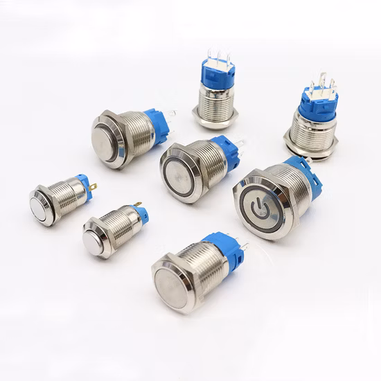 Metal on off Reset IP67 Push Button Illuminated Switch Waterproof 12mm